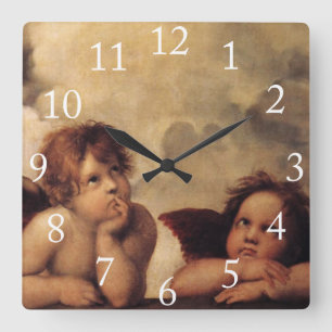 Horloge Carrée Raphael, Sistine Cherub