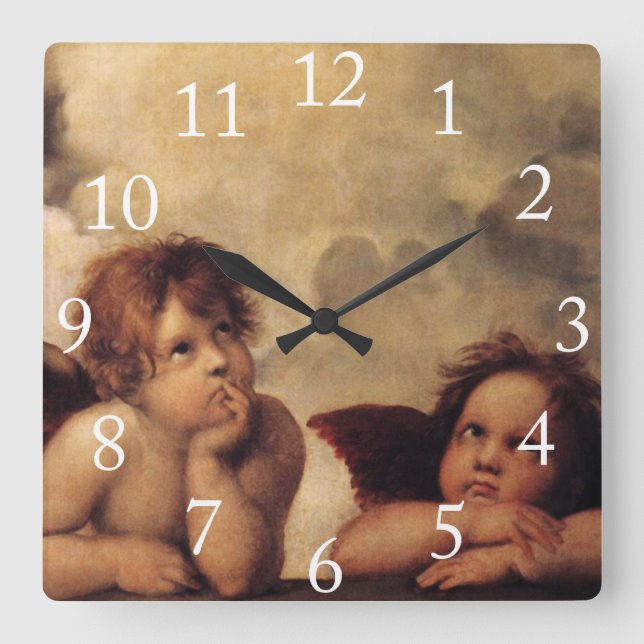 Horloge Carrée Raphael, Sistine Cherub (Recto)