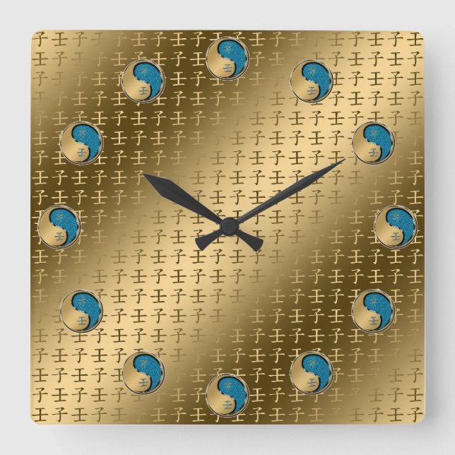 Horloge Carrée Rat d'eau (Recto)