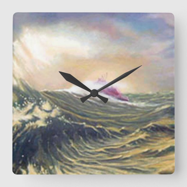 Horloge Carrée Rayon de lumière (Recto)