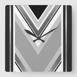 Horloge Carrée Rayures