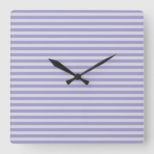 Horloge Carrée Rayures violettes