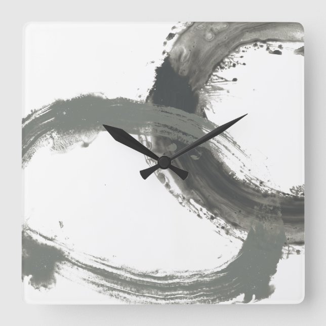 Horloge Carrée Réaction circulaire (Recto)