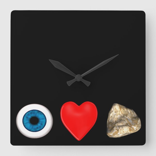 Horloge Carrée Rebus Pour Les Physiciens (Recto)