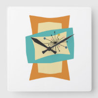 Rectangles tranchées Crème turquoise orangée Moyen