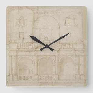 Horloge Carrée Recto : Conception architecturale (villa Madama)