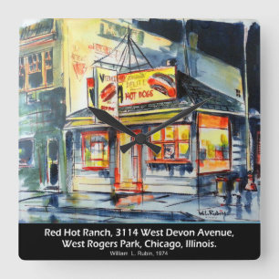 Horloge Carrée Red Hot Ranch, Chicago, Illinois (1952-1985)