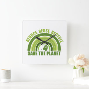 Horloge Carrée Réduire la réutilisation du recyclage