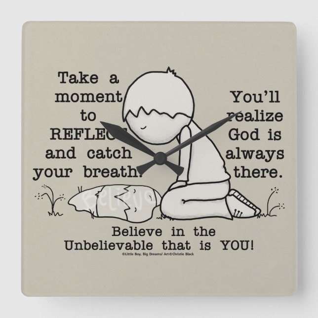 Horloge Carrée Réflect (Recto)