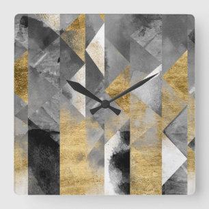Horloge Carrée Réflexions de Gilt I