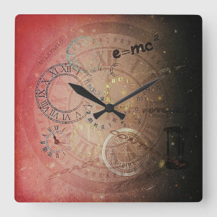 Horloge Carrée Relativity of time art