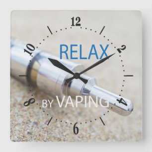 Horloge Carrée Relax by vaping square wall clock