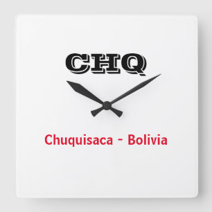 Horloge Carrée Reloj Chuquisaca Bolivie