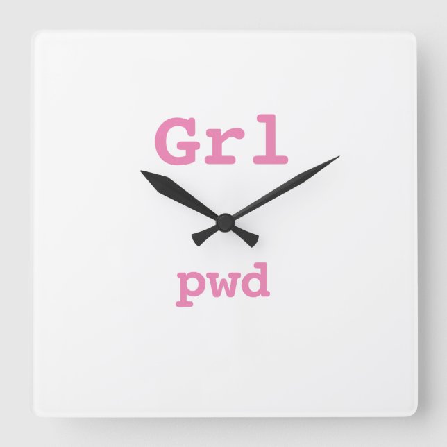 Horloge Carrée Reloj Grl pwd (Recto)