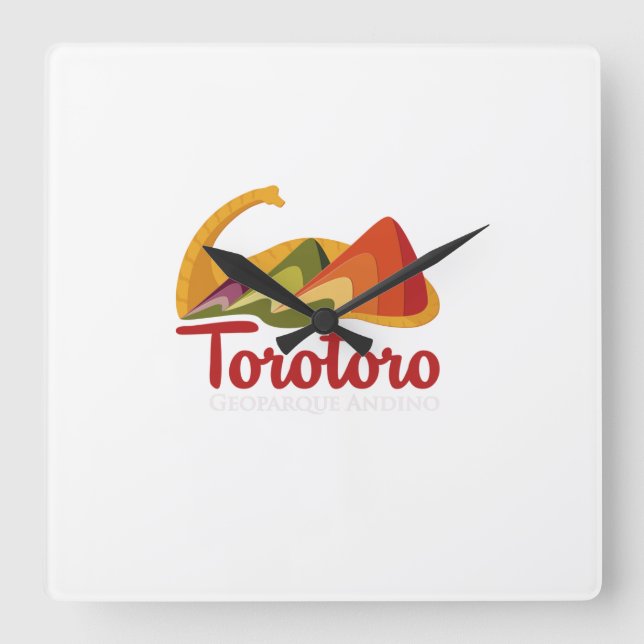 Horloge Carrée Reloj recuerdo de toro toro (Recto)