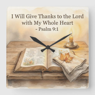 Horloge Carrée Remerciements de tout cœur