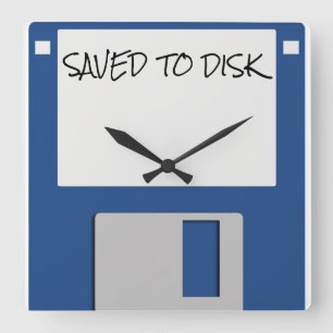 Horloge Carrée Remettre une disquette des années 1980