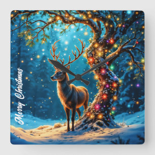 Horloge Carrée Rennes de Noël Pôle Nord Art imaginaire