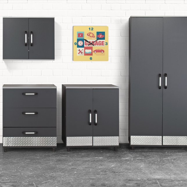 Horloge Carrée Réparateur automobile professionnel Iconic Conçu (Créateur téléchargé)