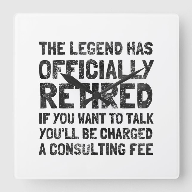 Horloge Carrée Rétired 2020 (Recto)