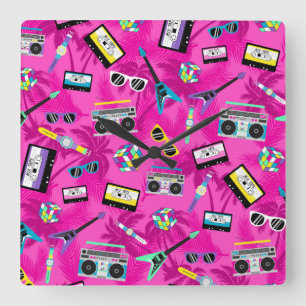 Horloge Carrée Rétro des années 80