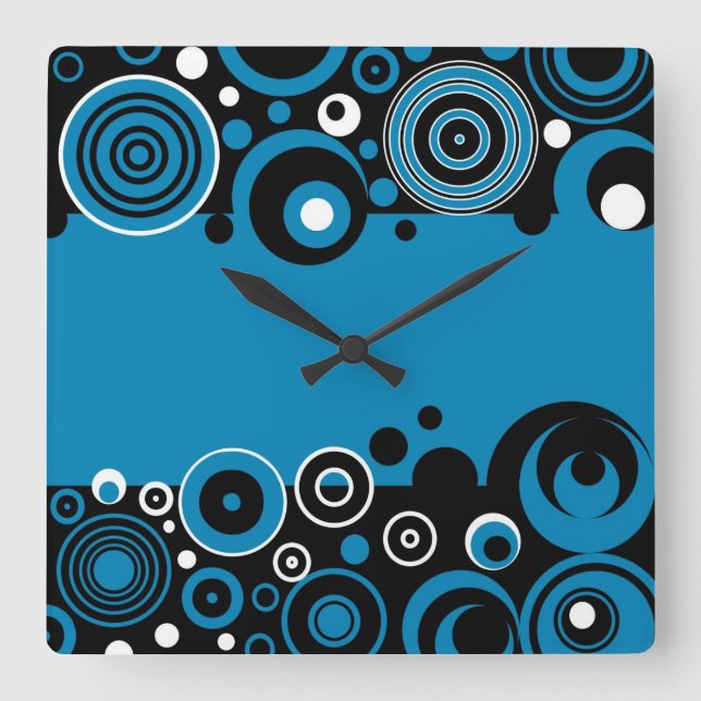 Horloge Carrée Retro design (Recto)