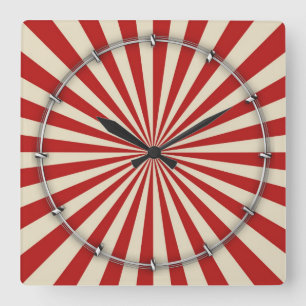 Horloge Carrée Retro Vintage Popcorn Classic Décor à Roue