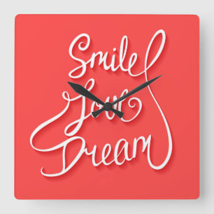 Horloge Carrée Rêve d'amour du sourire
