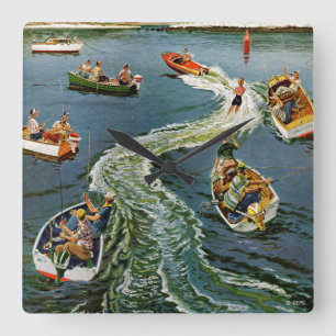 Horloge Carrée Réveillée par Ben Kimberly Pins