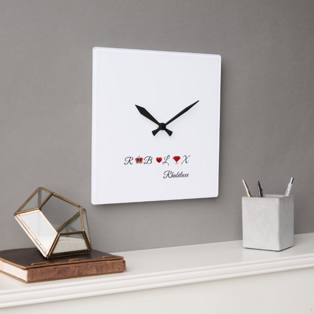 Horloge Carrée Rhubiluxe  (Bureau)