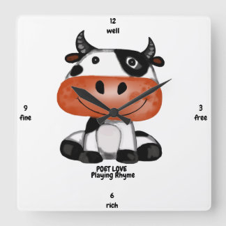 Horloge Carrée Rhyme