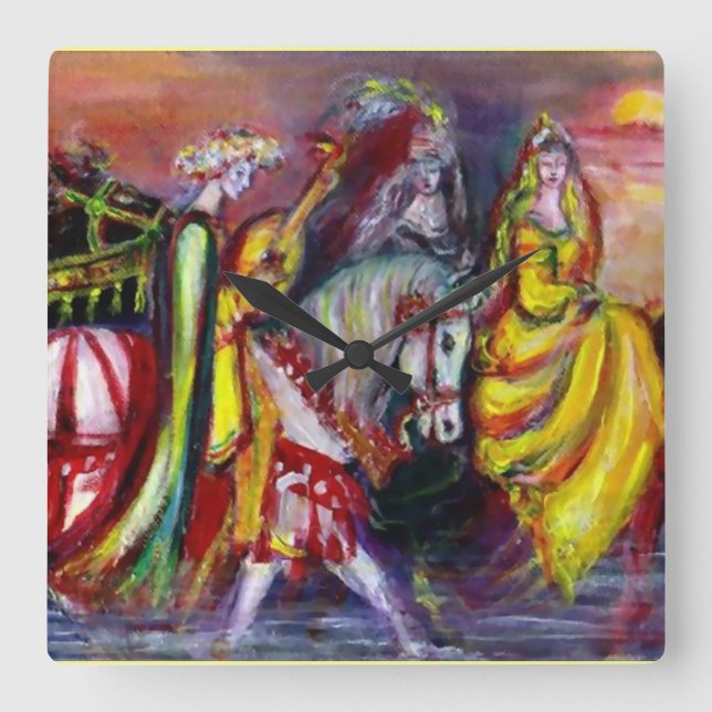 HORLOGE CARRÉE RIDERS DANS LA NUIT (Recto)