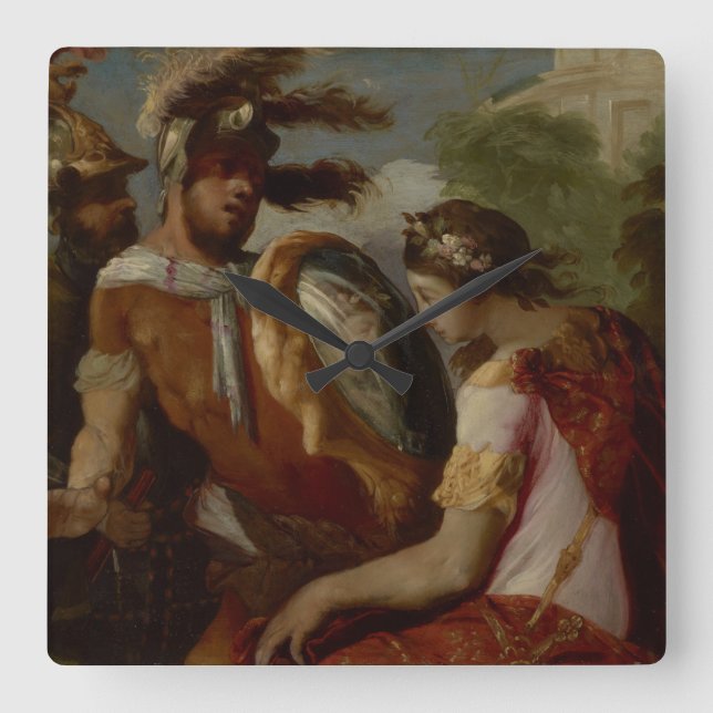 Horloge Carrée Rinaldo et le Miroir-Bouclier, c.1650-55 (Recto)