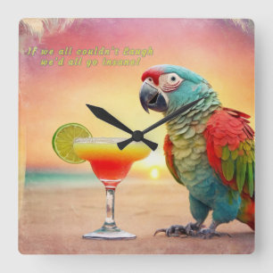 Horloge Carrée Rire fou -