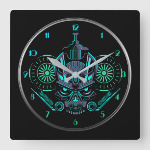 Horloge Carrée Robo Skull