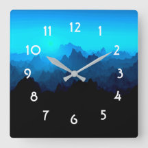 Robuste Rustique Bleu Jagged Montagnes Paysage