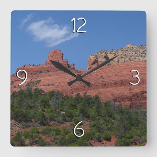 Horloge Carrée Rock bateau à vapeur à Sedona Arizona Photographie (Recto)