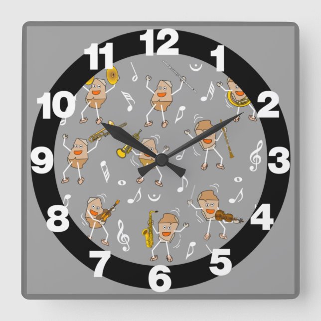 Horloge Carrée Rock Large Clock (Recto)