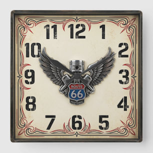 Horloge Carrée Rockabilly