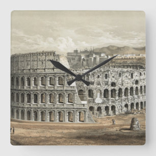 Horloge Carrée Roman Vintage Art