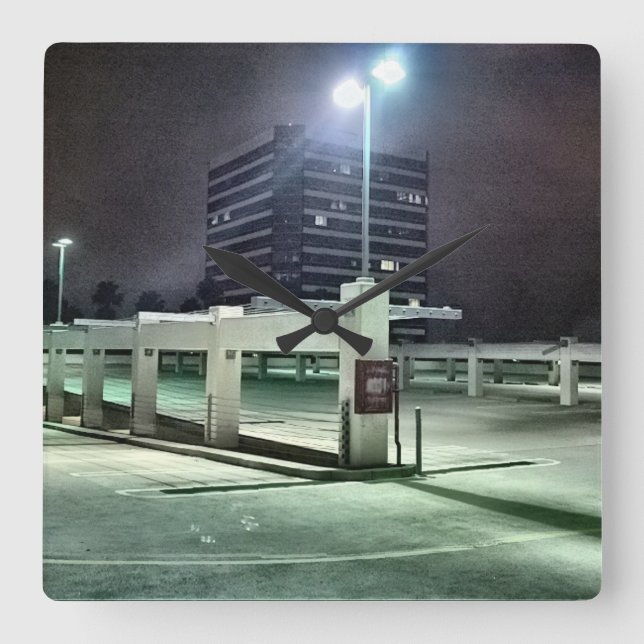 Horloge Carrée Rooftop Parking Structure at Night - HDR (Recto)