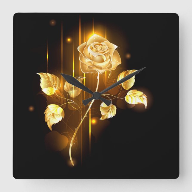Horloge Carrée Rose d'or ( rose d'or ) (Recto)