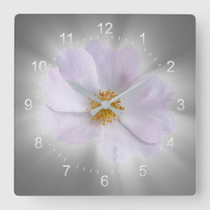 Horloge Carrée rose et gris