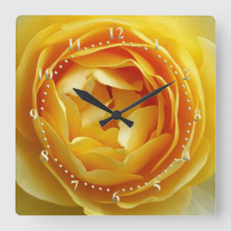 Horloge Carrée rose et rosebud