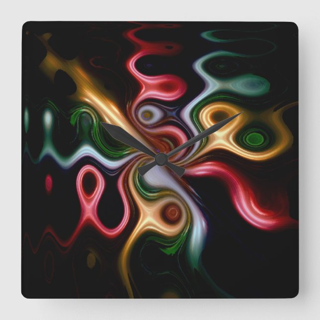 Horloge Carrée Rose Picasso (Recto)