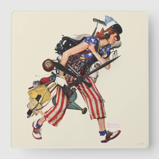 Horloge Carrée Rosie à la Secourt (Recto)