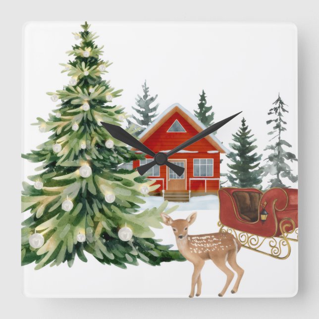 Horloge Carrée Round Wall Clock (Recto)