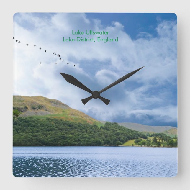 Horloge Carrée Royaume-Uni Image de l'horloge murale acrylique (Recto)