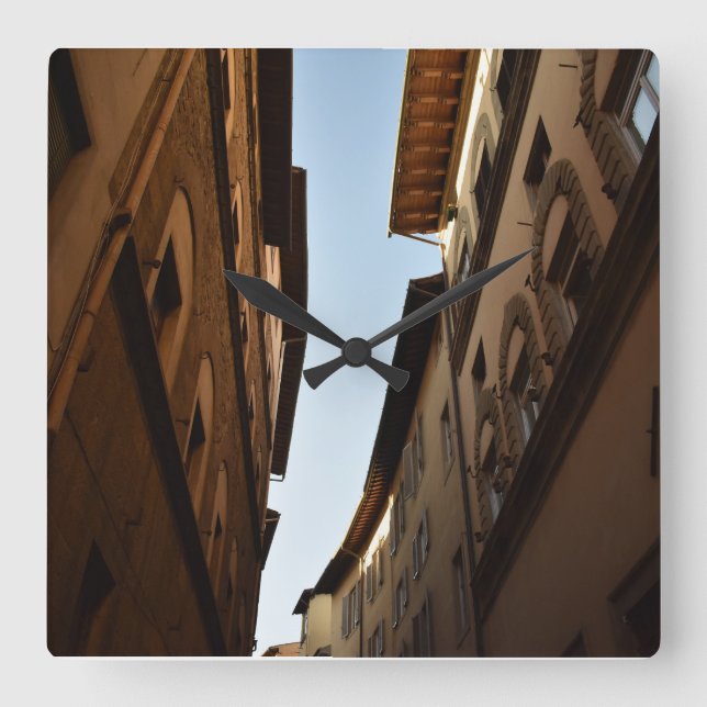 Horloge Carrée Rue baignée de soleil (Recto)