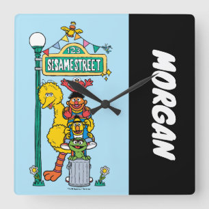 Horloge Carrée Rue Sésame Ajouter Votre Nom
